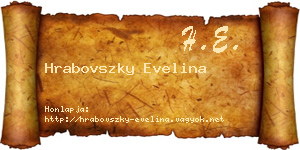 Hrabovszky Evelina névjegykártya